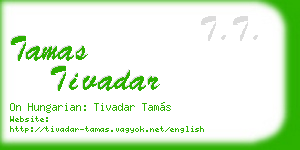 tamas tivadar business card